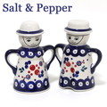 ポーランド陶器 ソルト＆ペッパー 赤と青のベリー マヌファクトゥラ社 S131-BL04 塩＆胡椒