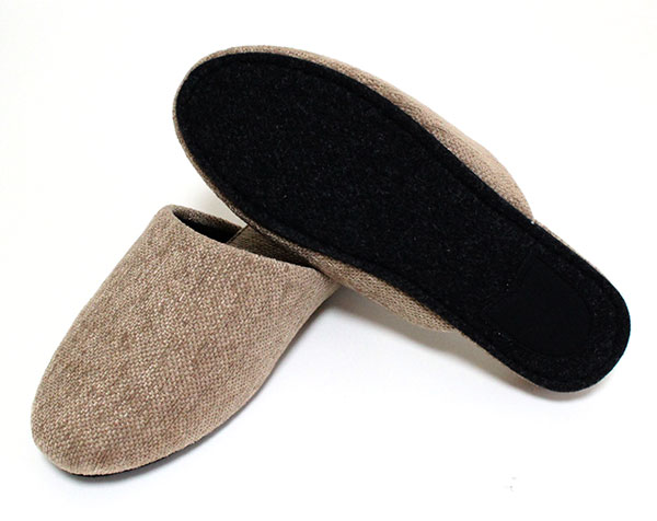 スリッパ メンズlサイズ 左右ありタイプ 黒フェルト底 静音 部屋履き 室内履き 紳士 日本製 日本最大級のスリッパ通販専門店 ビューピー