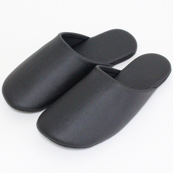 スリッパ つや消し レザー調ソフト Newタイプ メンズ L＆LLサイズ